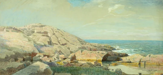 The Maine Coast at Sunset (suportes mistos em papel)