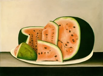 Melancia num prato, meados do século XIX (óleo sobre tela)