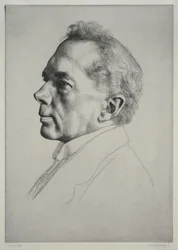 Campbell Dodgson, Perfil à Esquerda, 1919.