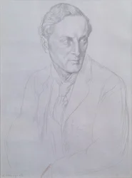 Retrato de Sir Henry John Newbolt (1862-1938) poeta, 1898 (silverpoint no papel)