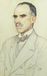 Retrato de William de Havilland, 1920 (lápis e giz de cera no papel)