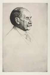 Thomas Hardy, virado para a direita, 1910.
