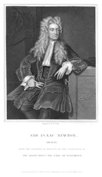 Isaac Newton, matemático e físico inglês, 1836