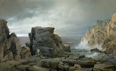 Uma costa rochosa, 1877.