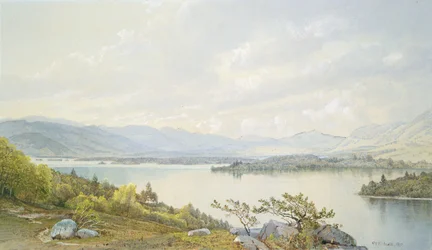 O lago Squam e as montanhas Sandwich