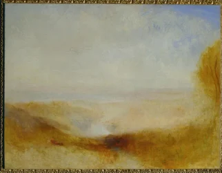 Paisagem com rio e baía ao longe