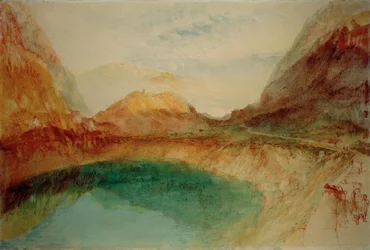 Lago nas montanhas suíças