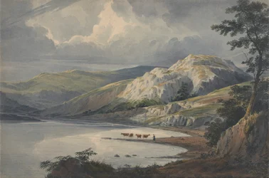 Um lago de montanha
