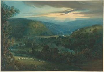 Amanhecer nos vales de Devon