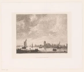 Vista do rio Merwede ao largo de Dordrecht