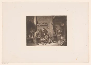 Interior com um médico e um barbeiro