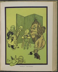 "Exatamente! Eu sou um humbug" Ilustração de "O maravilhoso Feiticeiro de Oz" de Lyman Frank Baum