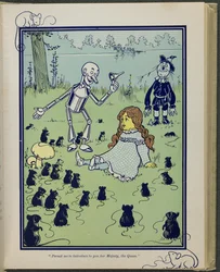 "Permitam-me que vos apresente Sua Majestade, a Rainha", ilustração de "O maravilhoso Feiticeiro de Oz" de Lyman Frank Baum