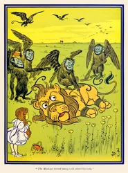 Os Macacos feriram muitas bobinas à volta do seu corpo. de O Feiticeiro Maravilhoso de Oz por L. Frank Baum