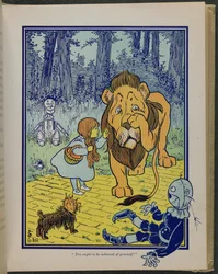"Devias ter vergonha de ti próprio", ilustração de "O maravilhoso Feiticeiro de Oz" de Lyman Frank Baum