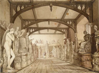 A Galeria de Esculturas nas Escolas Examinadoras, Oxford, 1813