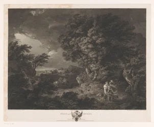 Paisagem tempestuosa com Dido e Eneias Dido e Enéias (título no objeto)