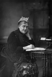 Eliza Lynn Linton 1822-1898, romancista, ensaísta e jornalista britânica, 1890.