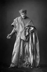 Henry Irving 1838-1905, ator inglês, 1893.