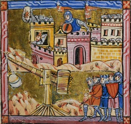 Ms 828 fol.33r Cerco de Antioquia, do Estoire d&39;Outremer