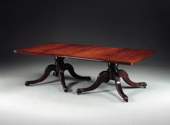 Mesa de jantar de dois pedestal irlandesa George IV, c.1825 (mogno)