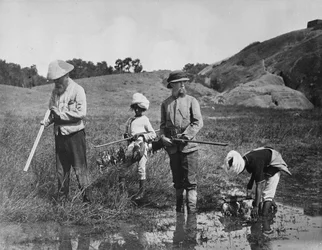 Índia: caça ao narguilé, 1870