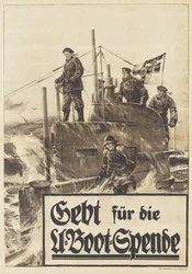 Dê à doação submarina. Poster, 1917
