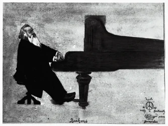 O compositor alemão Johannes Brahms (Hamburgo