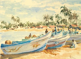 717 Barcos de pesca, encalhados