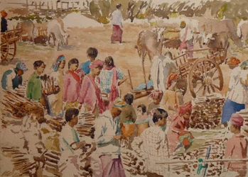 918 Mercado de lenha, Thaung Tho