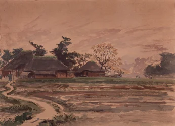 Paisagem com casas.