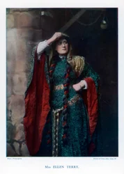 Dame Ellen Terry, atriz de teatro inglesa, 1901.
