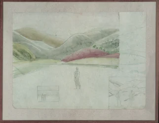 Estudo para a Santissima Trinita, c.1924 (lápis e aguarela sobre papel)