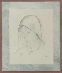 Estudo para retábulo de São Martinho, c.1928 (lápis sobre papel)