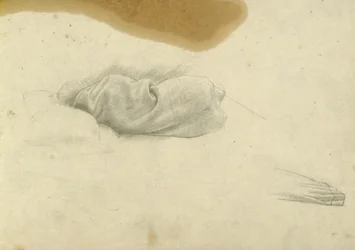Estudo para mulher adormecida para Santissima Trinita, c.1924-30 (lápis sobre papel)