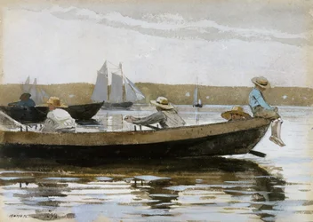 Meninos em uma Dory, 1873.