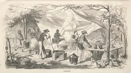Esboços das reuniões de acampamento: Culinária, 1858.