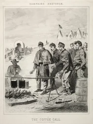 Esboços da campanha: The Coffee Call, 1863.