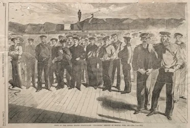 Grupo do Steam-Sloop Colorado dos Estados Unidos, enviado em Boston, em junho de 1861, 1861.