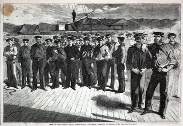 Tripulação do navio a vapor dos Estados Unidos "Colorado" embarcado em Boston, de Harper