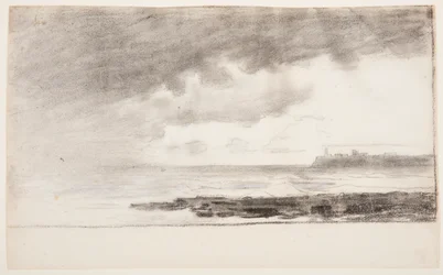 Desenho, Baía de Cullercoats, Inglaterra, 1881