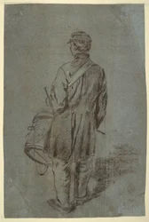 Desenho, Baterista visto de costas, provavelmente 1864