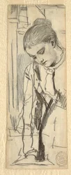 Desenho, Figura de uma mulher, 1870-80