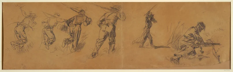 Desenho, Estudos de soldados, 1863-65