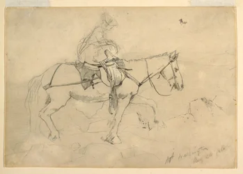 Desenho, Estudo para "Bridle Path, White Mountains", 24 de agosto de 1868