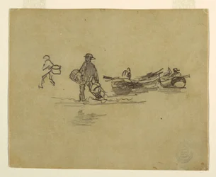 Desenho, Dois Pescadores, Inglaterra, 1881-82