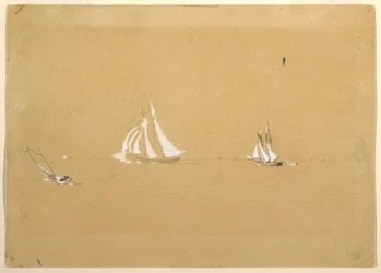 Desenho, Duas escunas, 1880