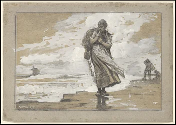 Fisher Girl com rede, 1882