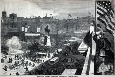 Grande reunião de Sumter em Union Square, Nova Iorque, 11 de abril, de Harper