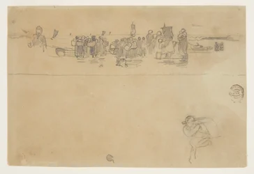 Grupos de Mulheres na Praia, Cullercoats, Inglaterra